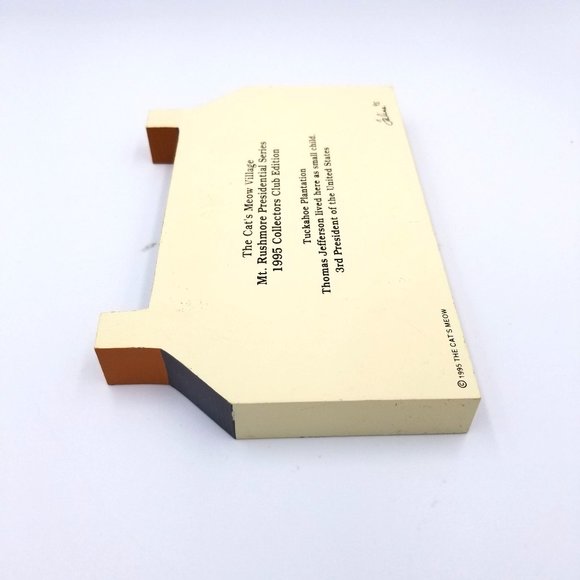 Cat's Meow Village Tuckahoe Plantation Mt. Rushmore Presidential Series 1995 - Picture 4 of 8